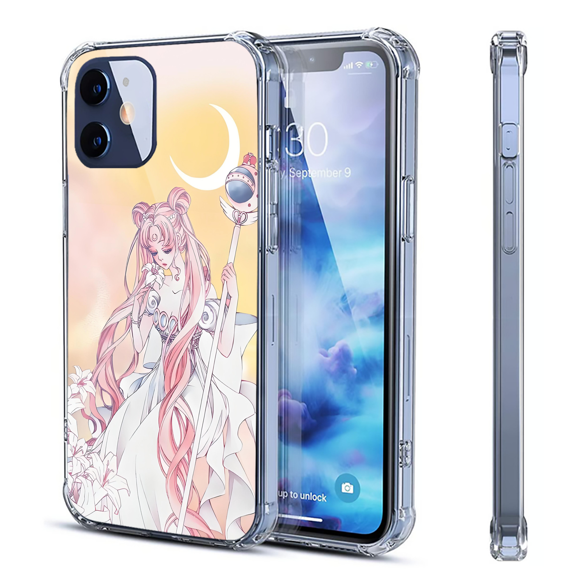 （画像用） 美少女戦士セーラームーン Sailor Moon 【iPhone 12シリーズ対応】透明スマホケース（クリアソフトケース）